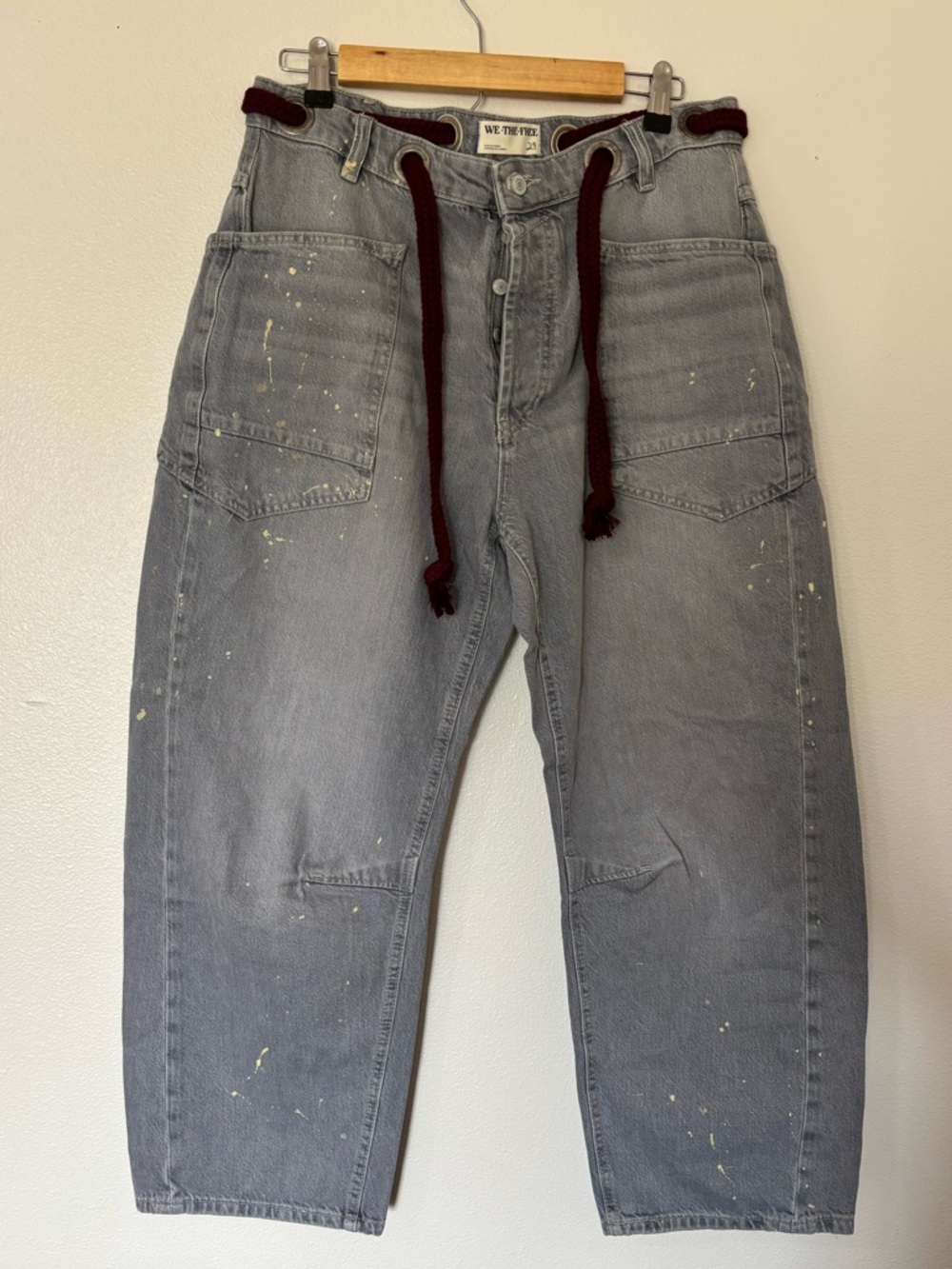 NWOT We The Free Moxie Barrel My Little Darlin Paint Splatter size 29